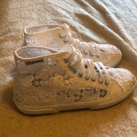 Superga Shoes - Superga high top macrame shoes